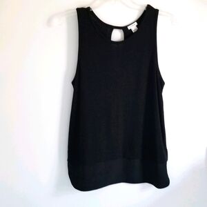 J. Crew black tank with shirttail hem small